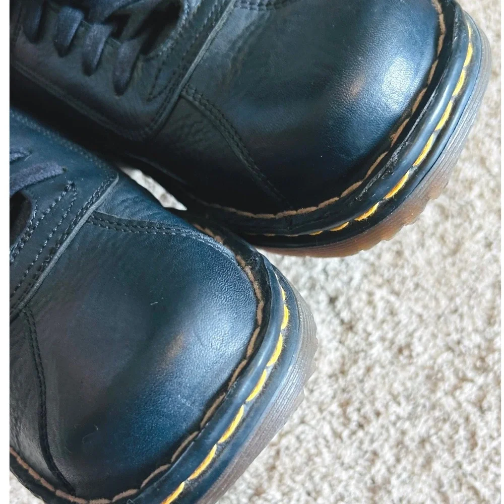 Dr. Martens Streetwear Goth Grunge Black Leather Lace Up Oxford Shoes Mens 10
